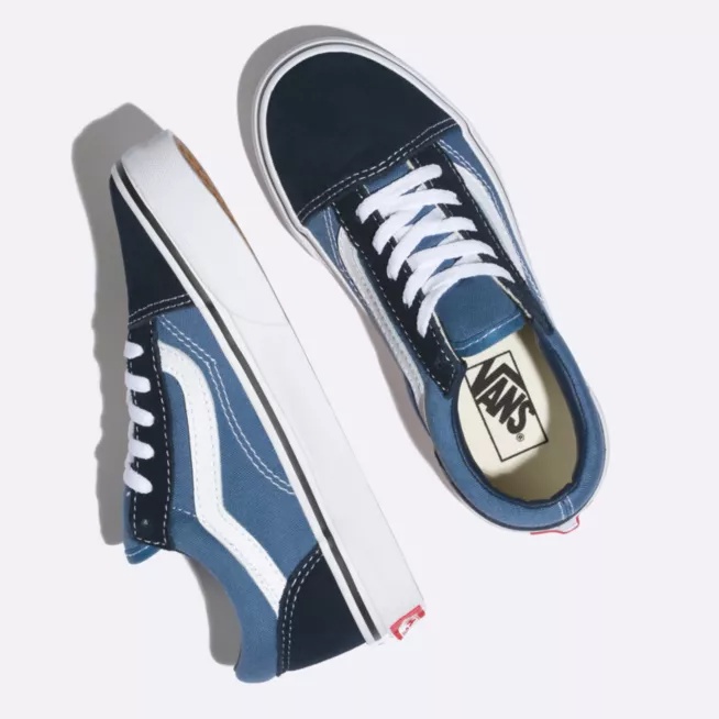 NEW Sepatu Anak Vans Oldskool Trendi Sepatu Sneakers Pria Wanita Blue Black