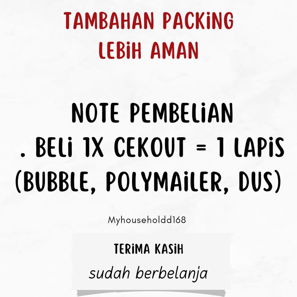 SHENAR TAMBAHAN PACKING BUBBLE WRAP BLACK / WHITE / MURAH LEBIH AMAN