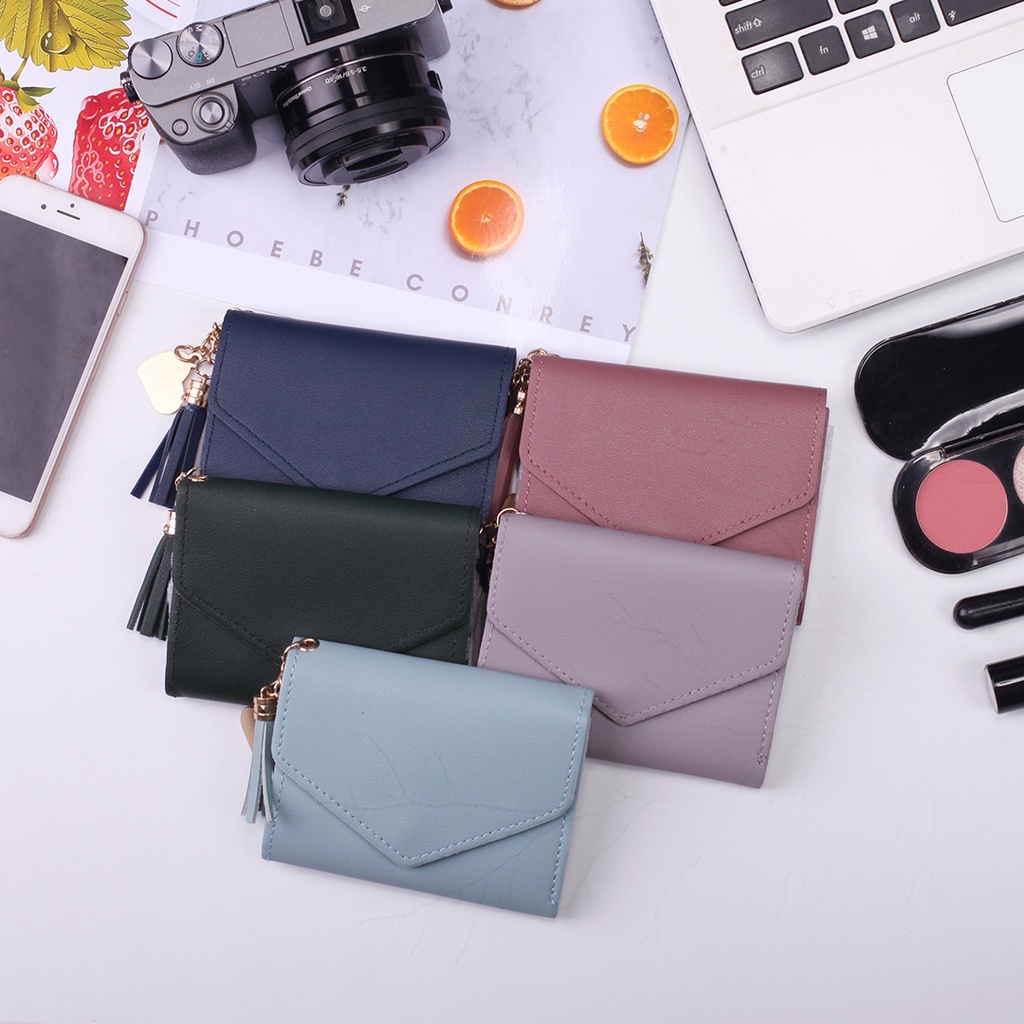 DOMPET KARTU MINI CEWEK TRENDY DOMPET WANITA SIMPLE 6  SLOT KARTU + SLOT FOTO BAHAN SINTETIS ED03