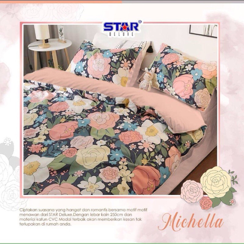Sprei Set Motif Michela Katun Star Ukrn 100x200 - 200x200