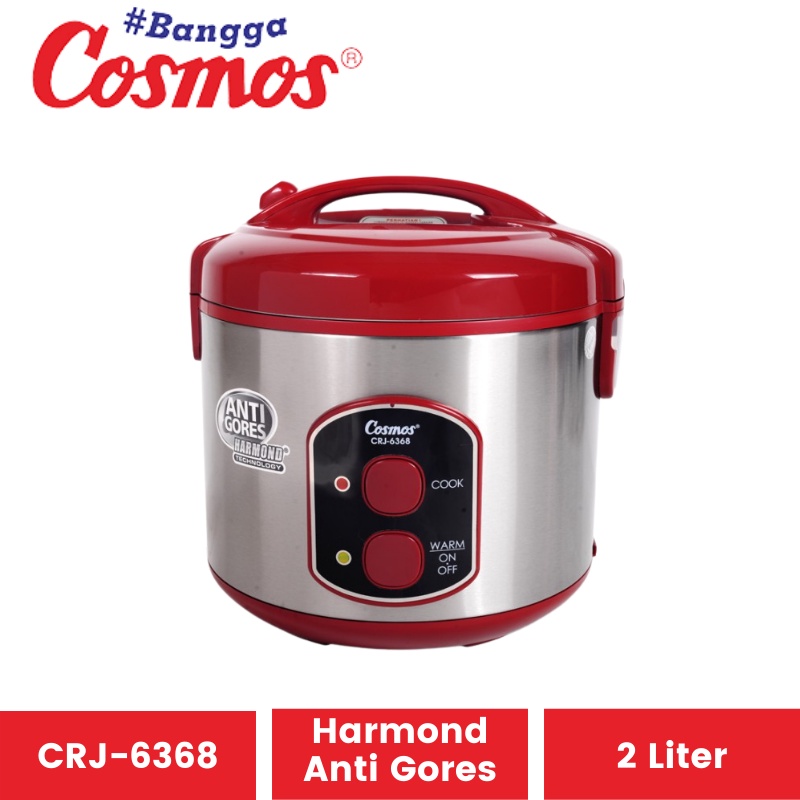 Magic Com Cosmos Harmond CRJ-6368 Anti Gores Garansi Resmi | Penghangat Penanak Nasi Rice Cooker Magikom CRJ 6368 Magicom Magickom Mejikom