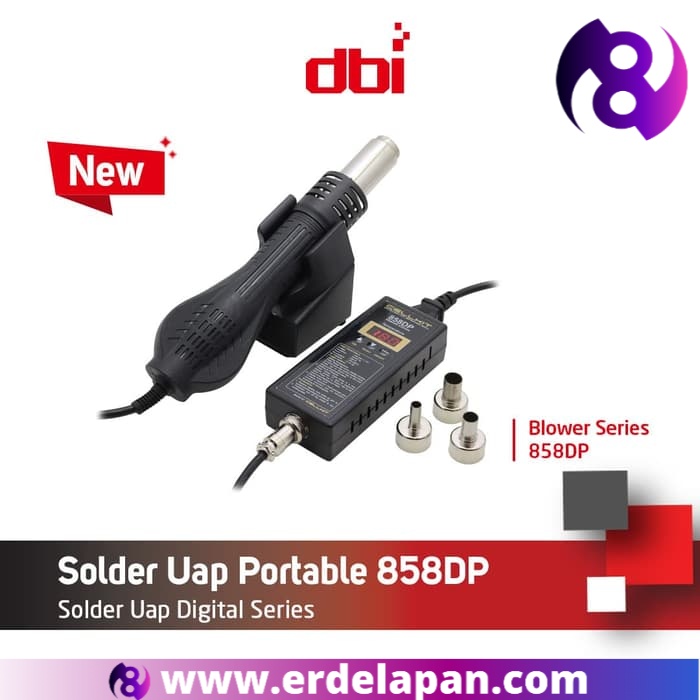 BLOWER - SOLDER UAP - HOT AIR GUN PORTABLE DIGITAL CELLKIT 858DP
