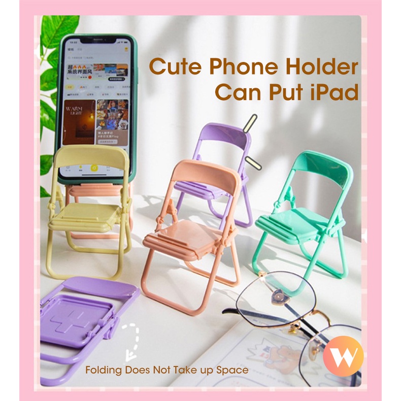 Stand Dudukan Handphone Adjustable Bahan PVC 4 Warna Macaron