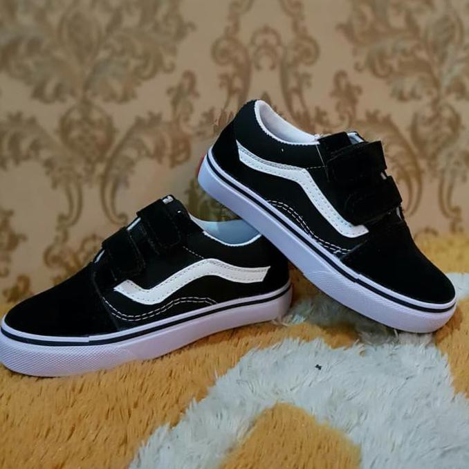 DISKON Sepatu anak Vans oldskool strap kids kado anak balita