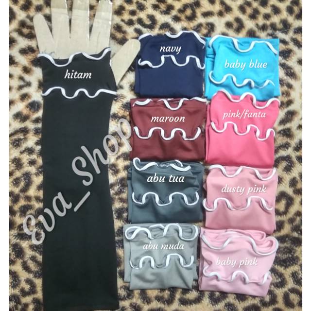 Handsock Jempol Curly Manset Tangan Wanita Muslimah Bahan Spandex baloon Handsock Polos Grosir Murah