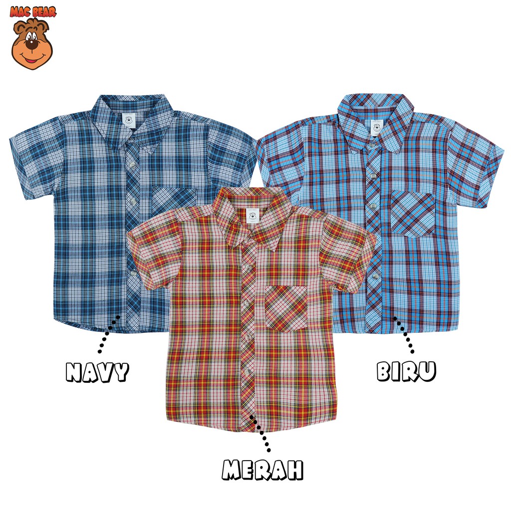 MacBear Kemeja Anak Laki laki Tony Stripe 6 bulan 12 MacBear Kemeja Anak Laki laki Tony Stripe 6 bulan 12