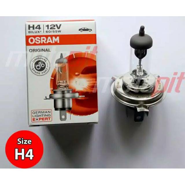 Lampu Mobil/Bohlam Osram Halogen H4 12v 60/55W Asli