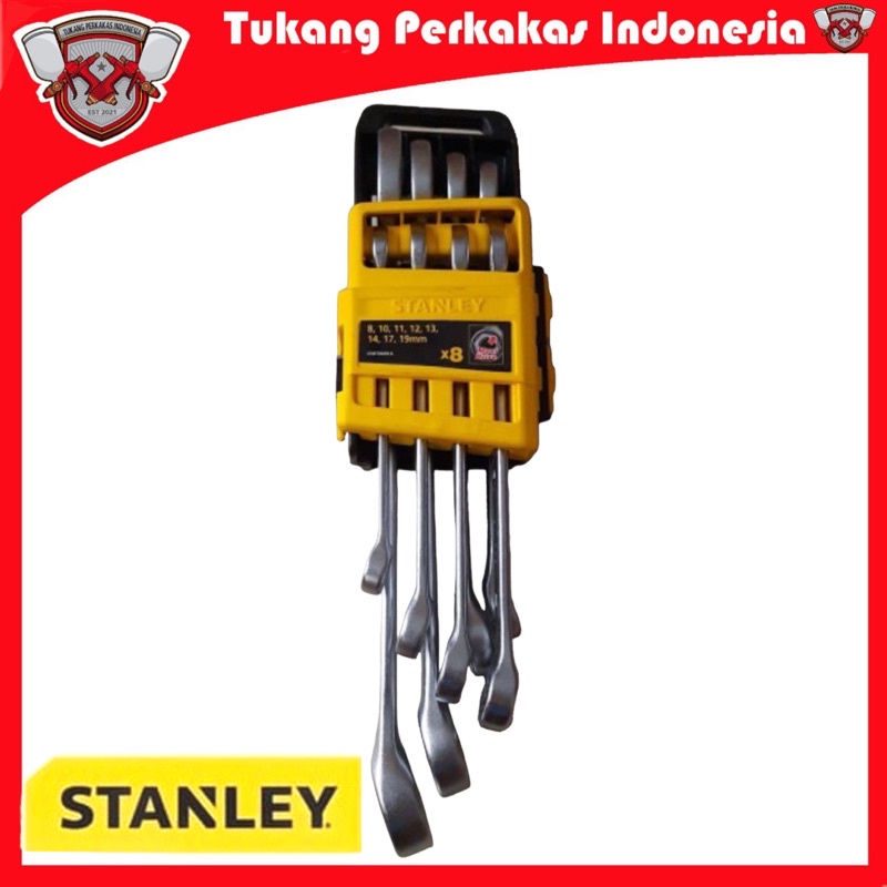 Stanley Kunci ring pas set 8pcs Combination wrench set 8pcs 8-19mm