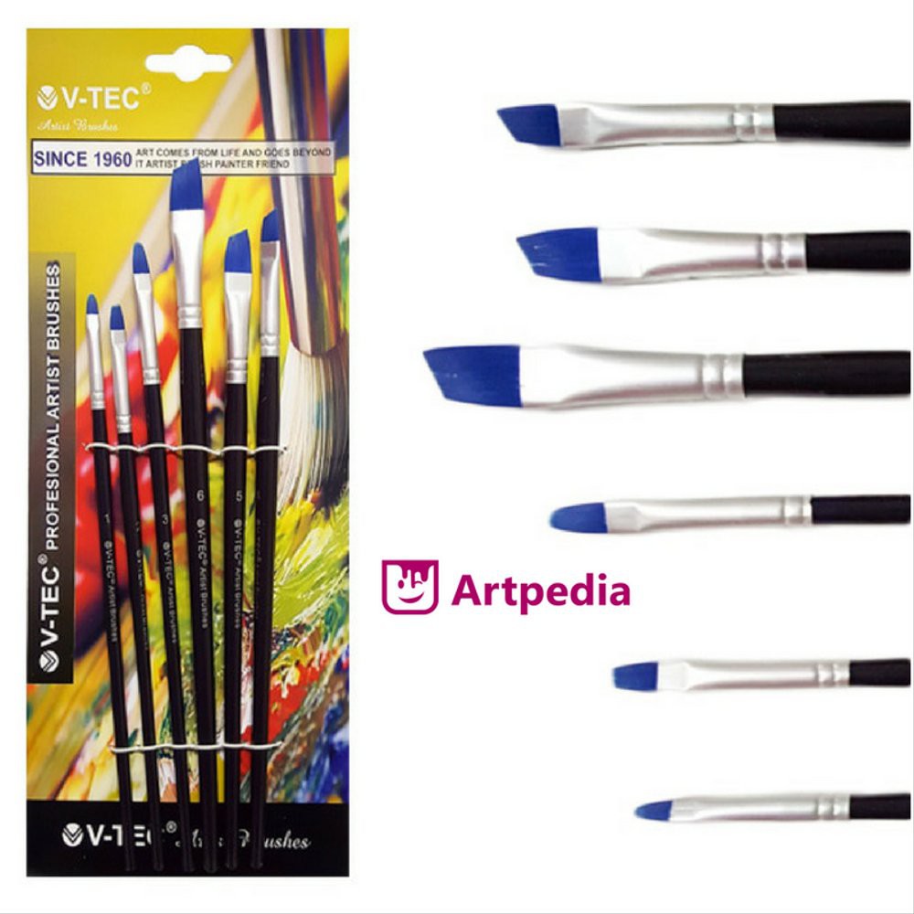 

Jual V-Tec Artist Brush 9028 Set 6 - Kuas Lukis Set isi 6 Berkualitas