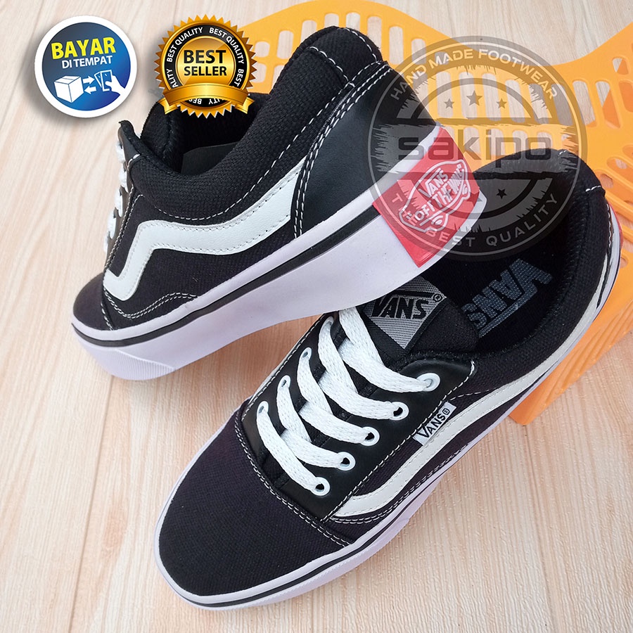 PROMO 8.8 KEMERDEKAAN SALE !! SEPATU SNEAKERS WANITA DAN PRIA REMAJA VANS OLDSKOOL VANS CACING TERMURAH TERLARIS / SEPATU SEKOLAH HITAM MURAH BERTALI / SAKIPO