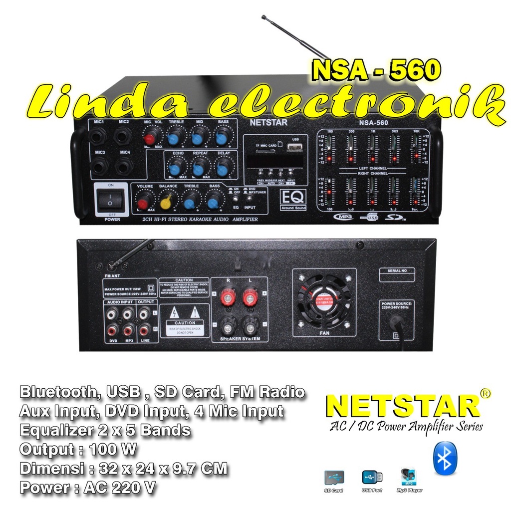 Amplifier karaoke NETSTAR NSA 560 netstar nsa560