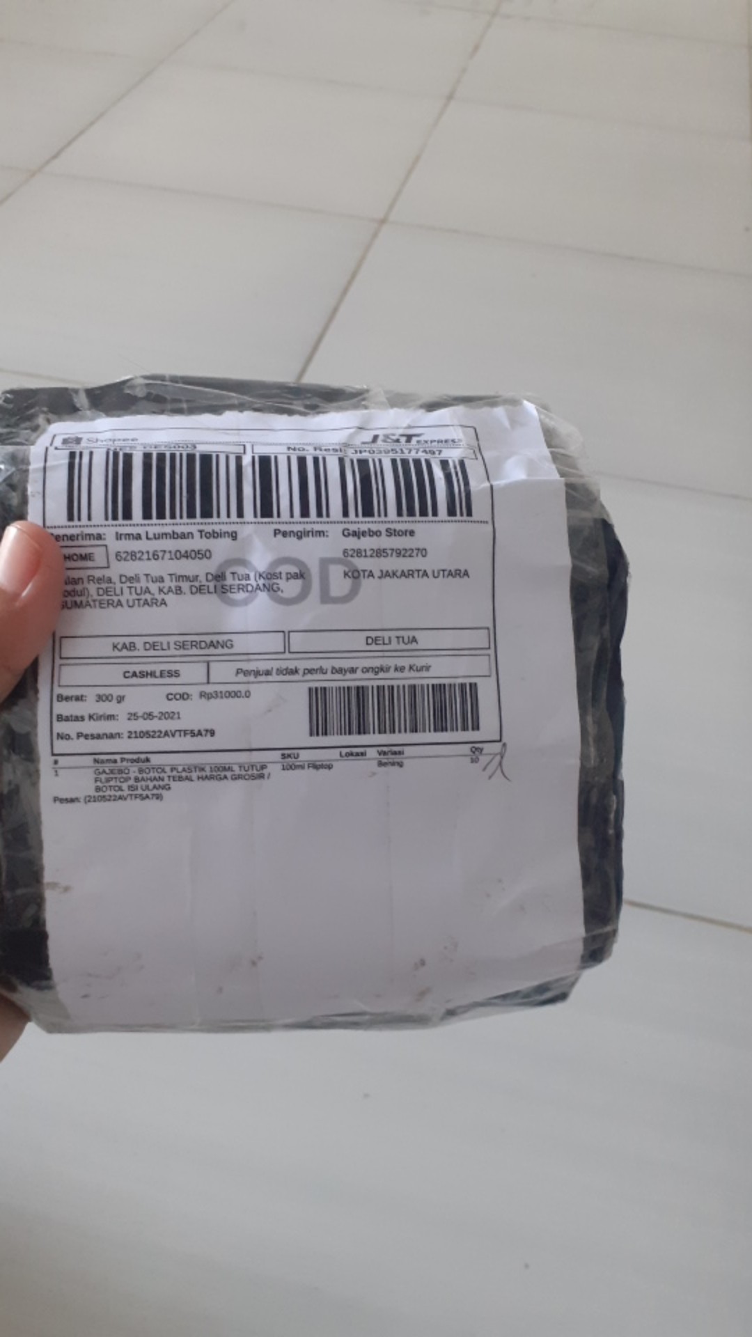 Gajebo - Botol Plastik 100ml Tutup Fliptop Bahan Tebal Harga Grosir / Botol Isi Ulang