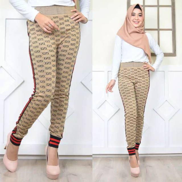 LEGGING IMPORT GUCCI FULL PRINT MOCCA