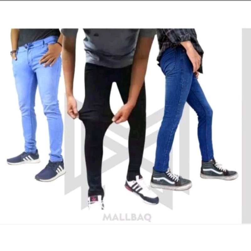 celana jean pensil pria kualitas premium, bahan soft jeans