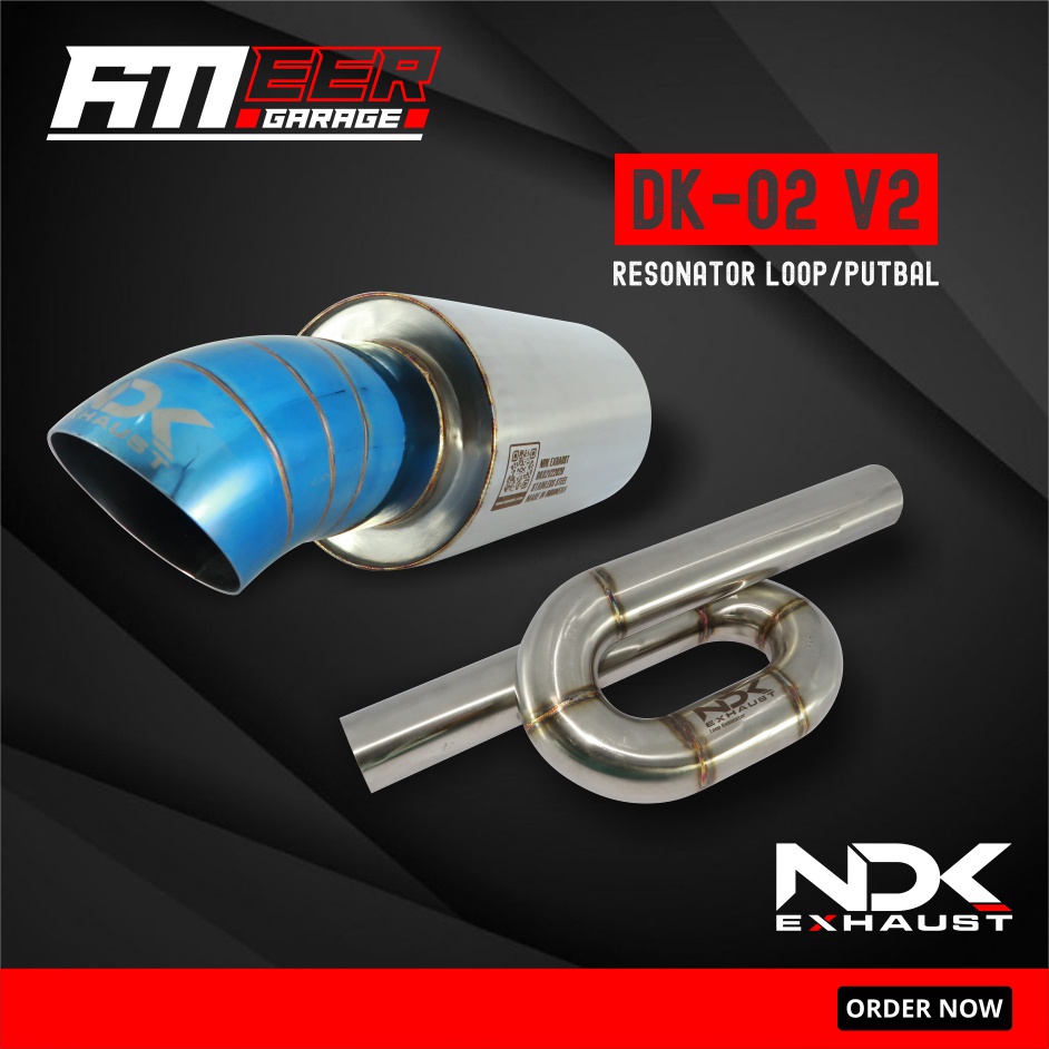 Knalpot Mobil NDK EXHAUST DK-02 V2 + Resonator LOOP 100% Made in Indonesia