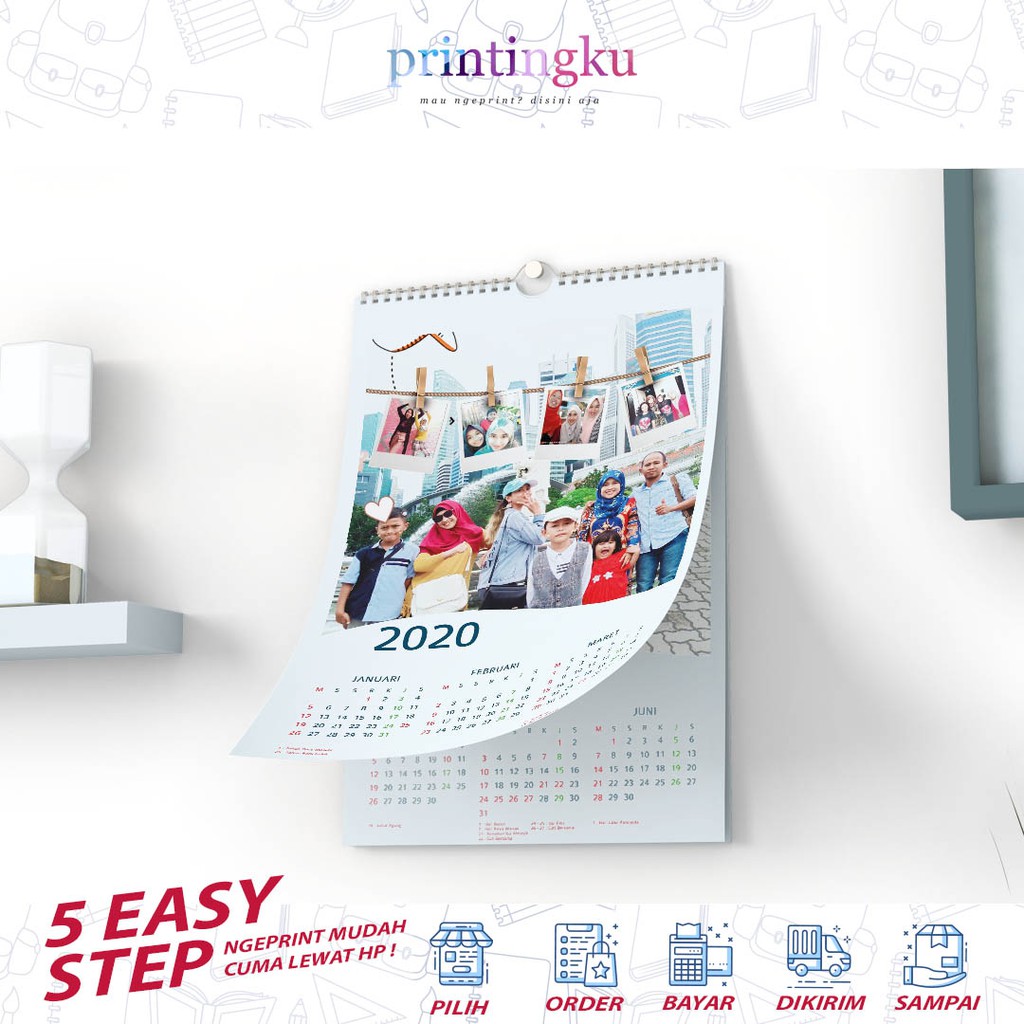 

CETAK KALENDER CUSTOM KALENDER DINDING / GANTUNG MURAH 2020 - 32x48 CM MINIMAL 5 PCS