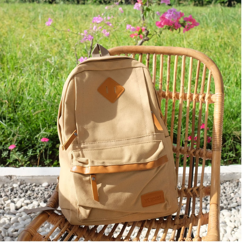 Tas ransel Unisex Lana Korean kanvas backpack canvas import remaja Tas Sekolah Kuliah Import