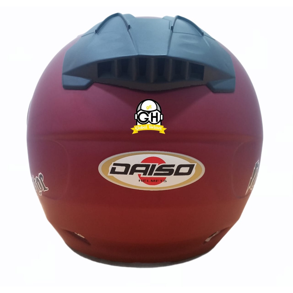 HELM RAVIGATOR SOLID MAROON DOFF HALF FACE MURAH SNI SATU KACA