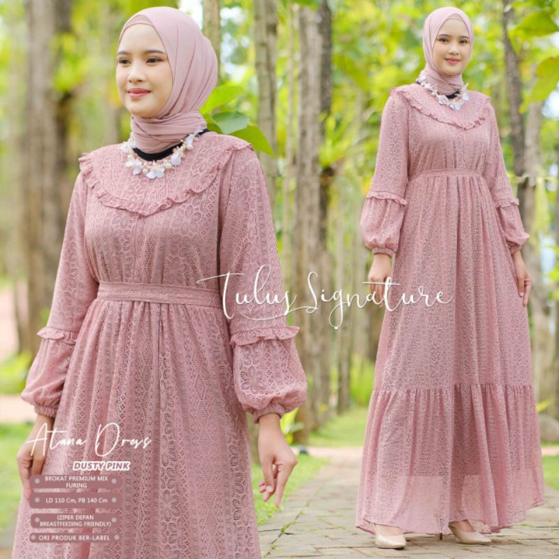 ATANA DRESS - Gamis Muslim Syari - Gamis Busui - Gaamis Premium Murah - Gamis Terbaru - Gamis Dewasa