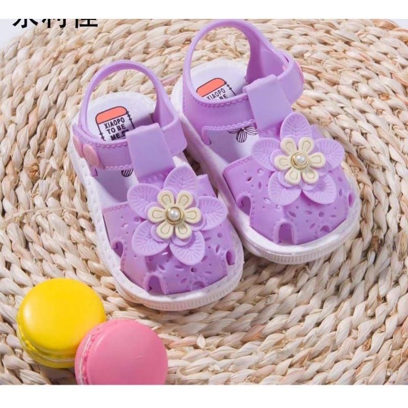 Medan Termurah KD039 Size 19-28 Sendal anak cewek sandal flower lucu cantik import