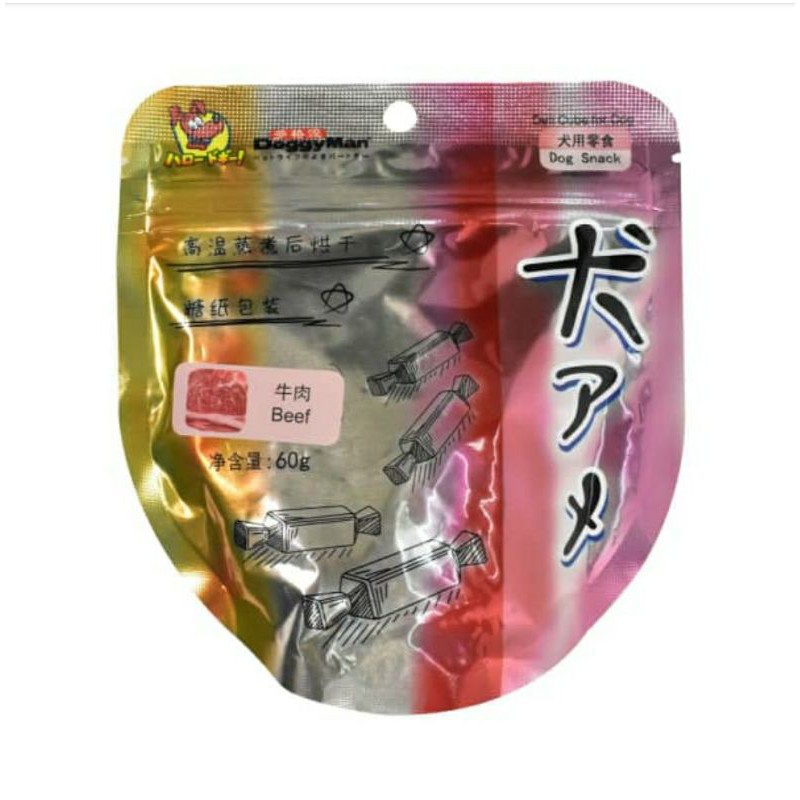 

doggyman 60gr camilan anjing deli cube beef aksesoris perawatan hewan peliharaan