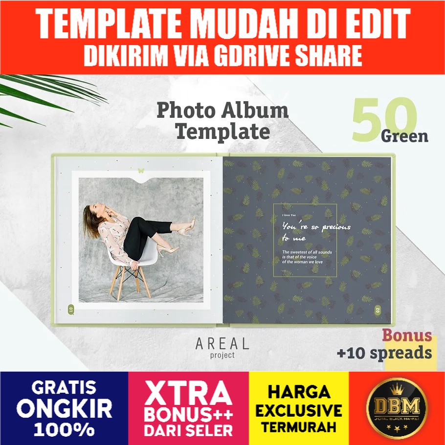 2 In 1 Photo Album Template Bundle - Photoshop - Business Branding