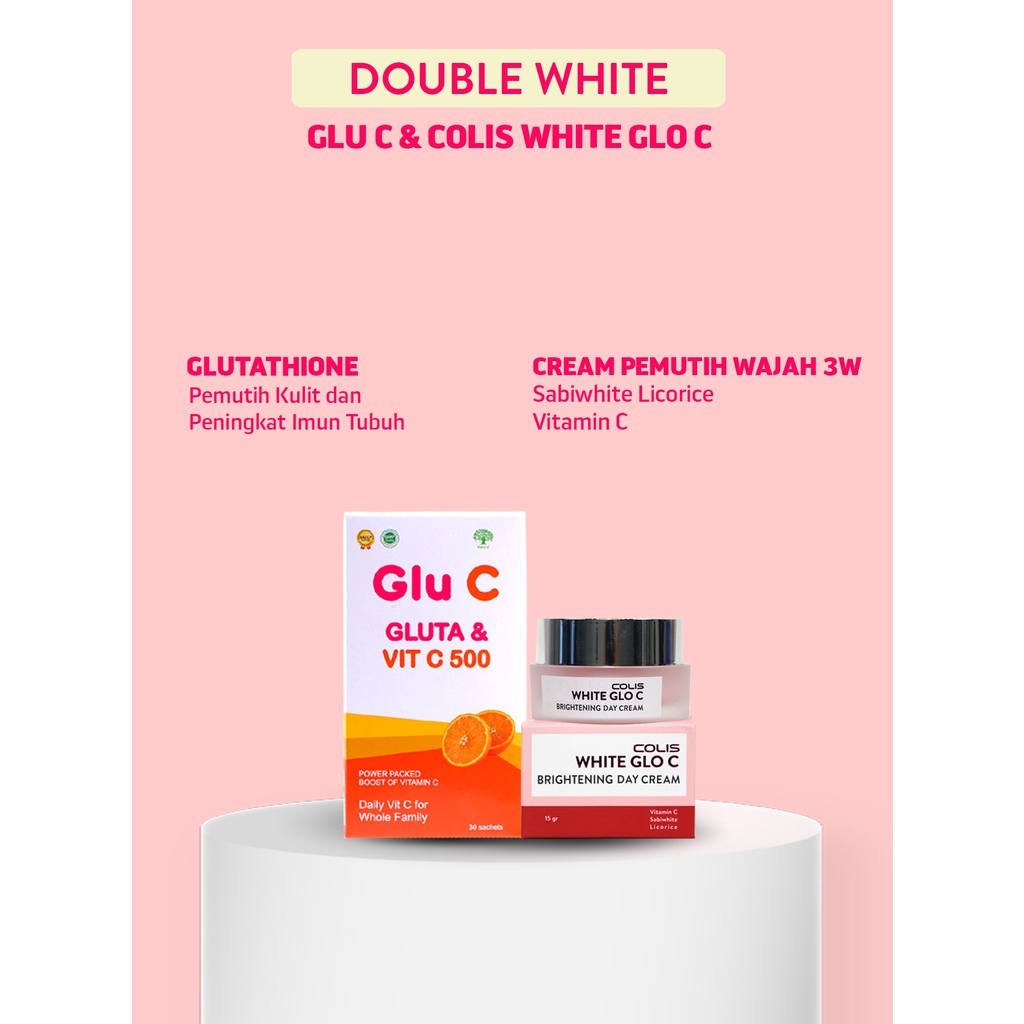 Colis Paket Glu - C + Colis White Glo C Brightening Day Cream