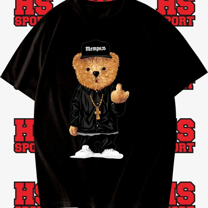 KAOS BEAR - BAJU BERUANG - TSHIRT BEAR - BAJU BEAR SALAM JARI METAL