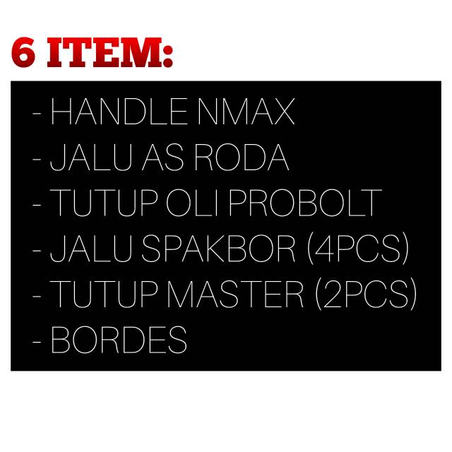 PAKET VARIASI NMAX 6 ITEM