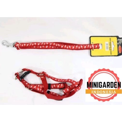 HARNESS TALI TUNTUN BESTGUARD ANJING KECIL MEDIUM dog leash nylon