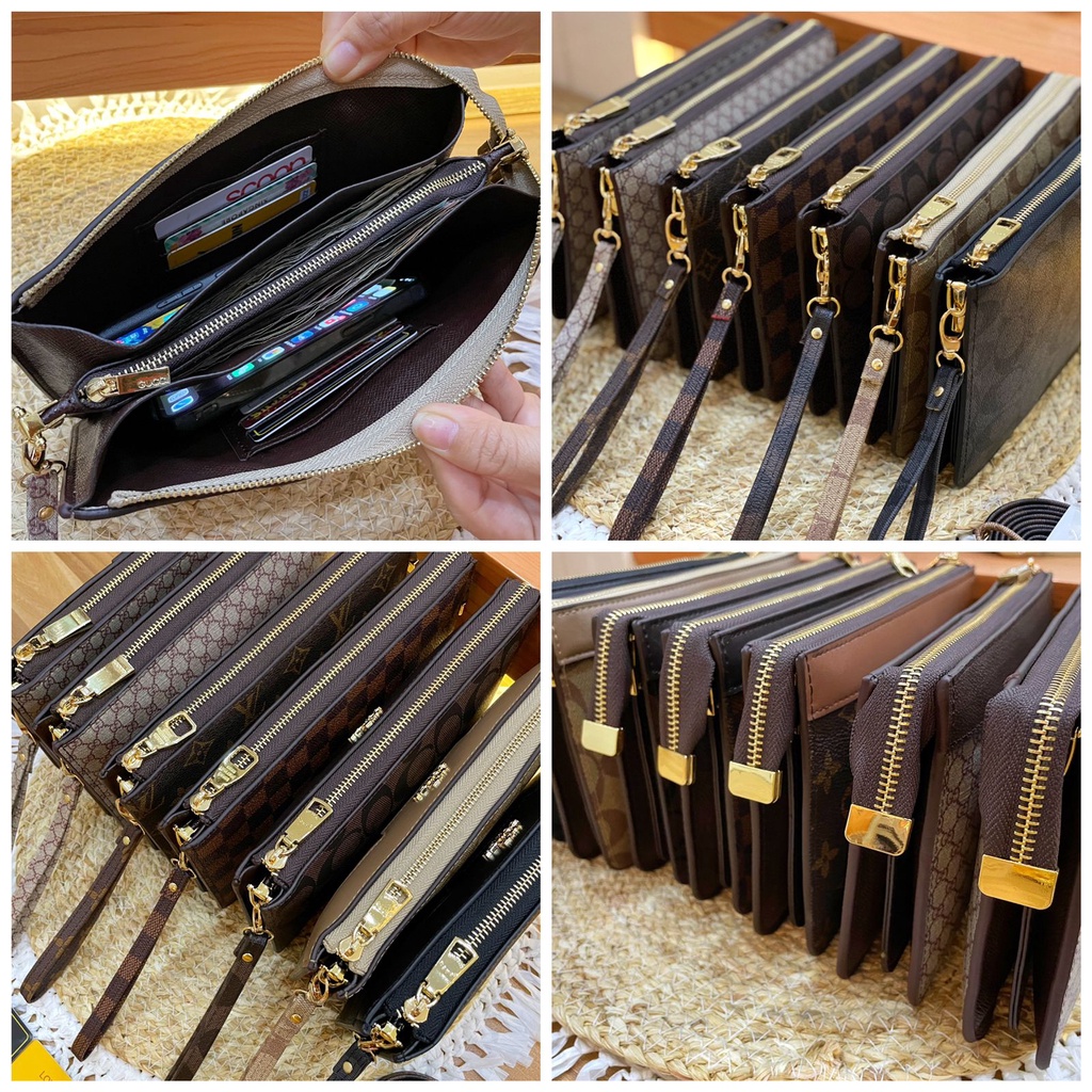 Clutch Selempang wanita 3ruang dioor import uk 21cm/24cm/26cm