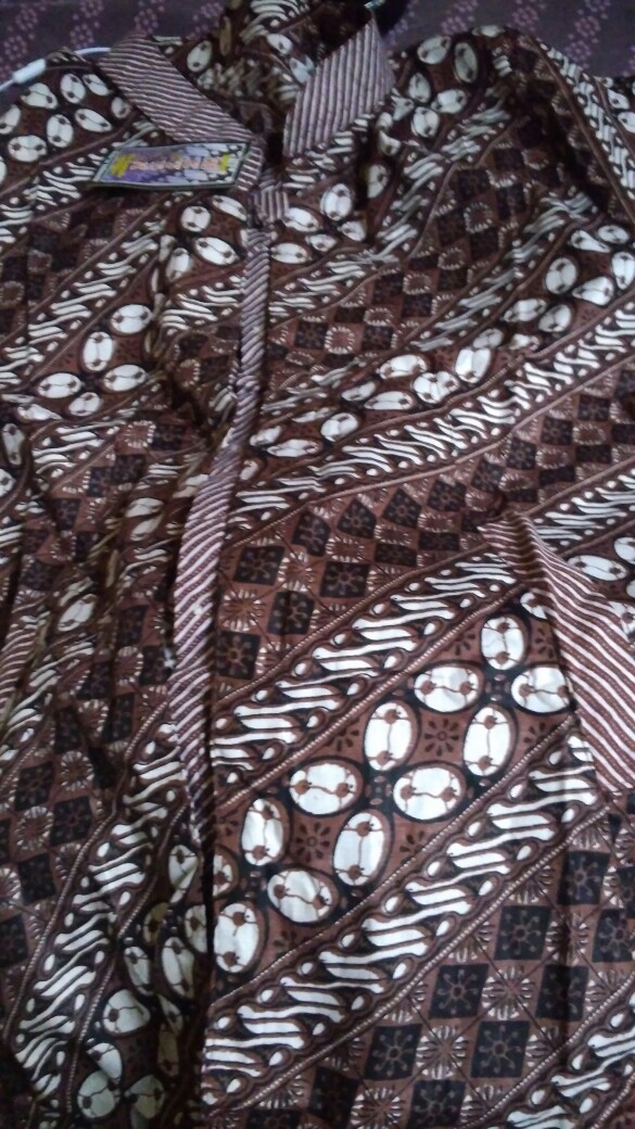 Blus Cardi Lawasan Collata Busana Kantoran Batik Wanita Modern Formal Katun Halus Seragam