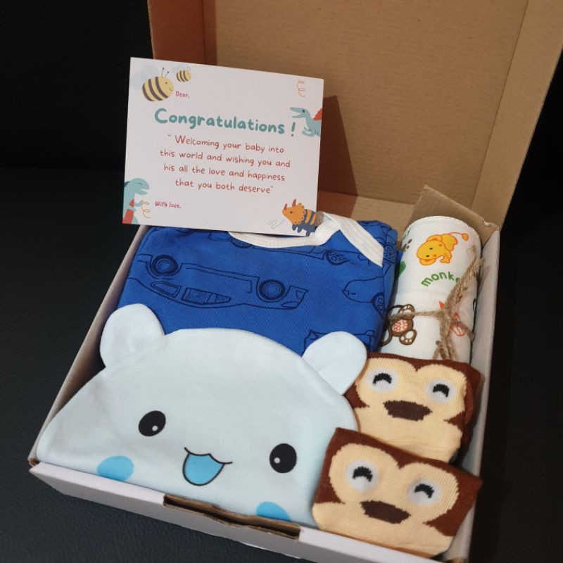 Hampers Bayi | Hampers Baby Newborn | Kado Bayi | Hampers bayi Perempuan | Hampers Bayi laki laki | Gift set baby | Kado lahiran | Kado bayi perempuan | Kado bayi laki laki | Gift set bayi | Gift set baby boy | Gift set baby Girl | Kado Lahiran-Gift set 4 - Boy