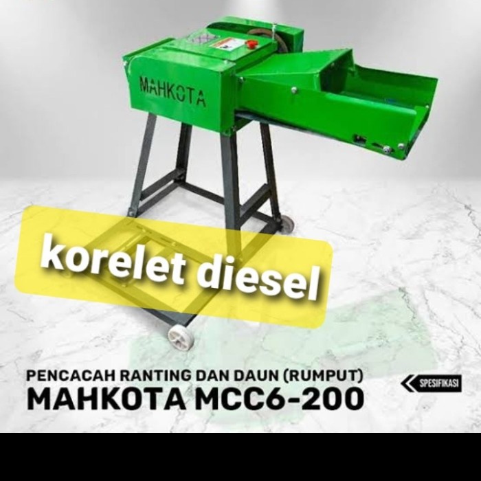 Mesin Pencacah Rumput Mahkota MCC6300 Tanpa Penggerak