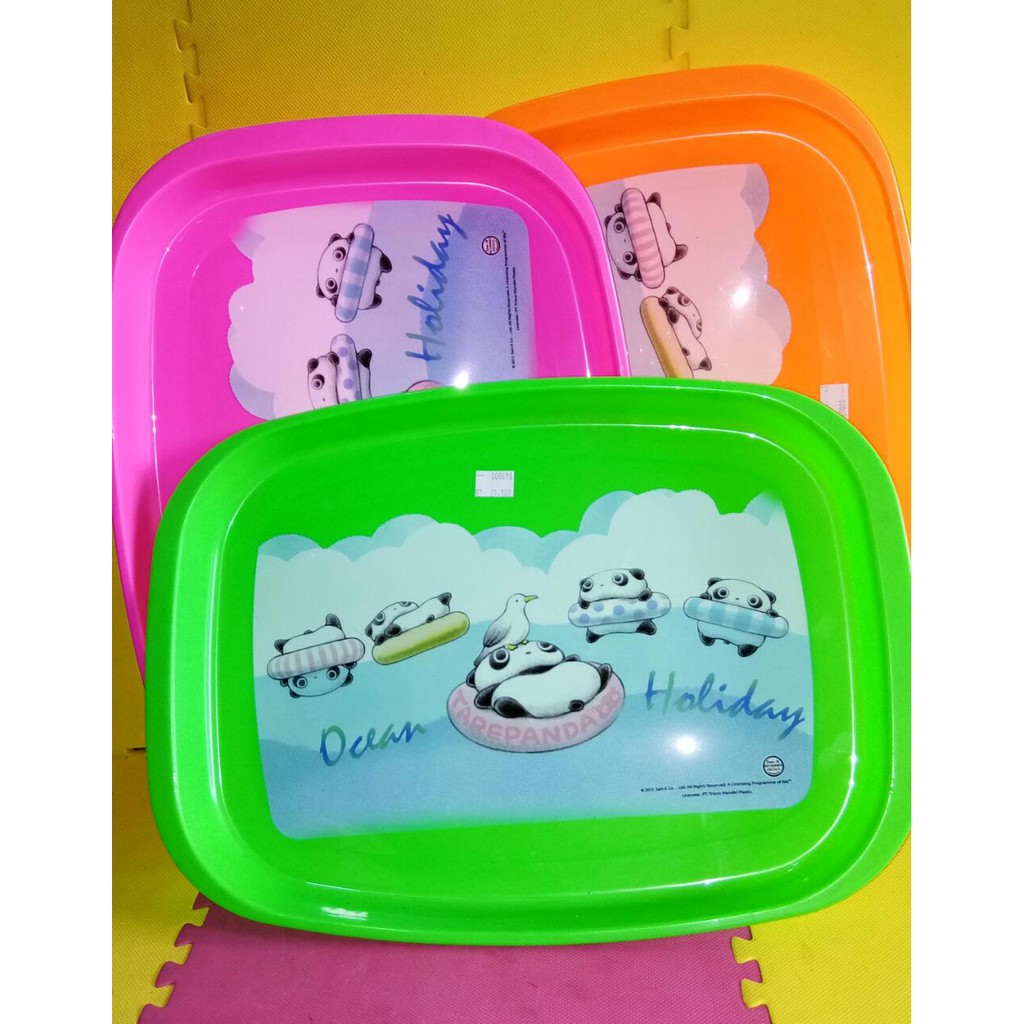 nampan segi plastik tebal murah / baki plastik gambar calista premium jumbo