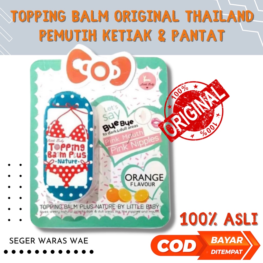 TOPPING BALM PLUS Original Thailand Pemutih Ketiak Selangkangan / Ketek Hitam