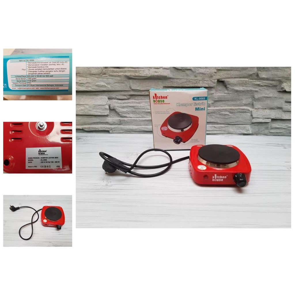 kitchen house kompor listrik mini 100 500watt travelling kl0069