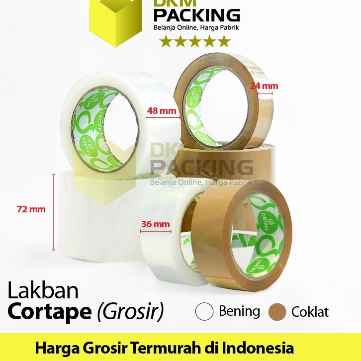 

Hot Sale Lakban 45mm x 90yard CORTAPE Plakban Isolasi TER/SELOP