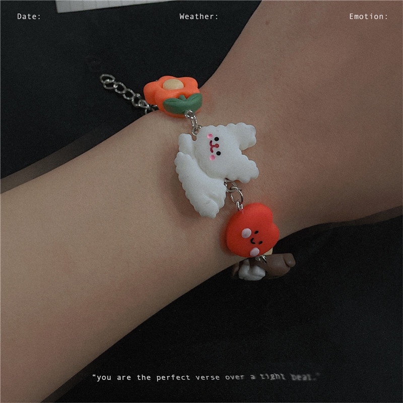 Cute Cartoon Bracelet Flower Bear Bee Bunny Stitching Bracelet