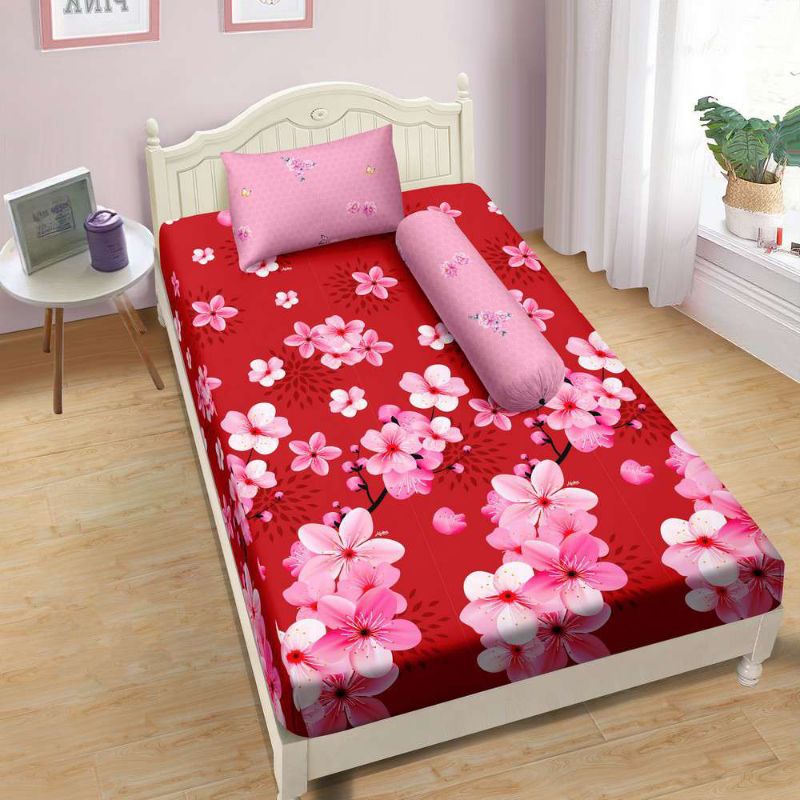Sprei Aloha Polos Emboss Lady Rose Single ukuran 120x200 Hinata