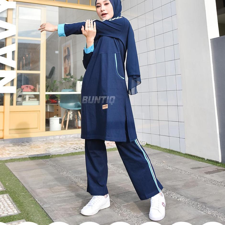Borong Sekarang Setelan Baju Olahraga Wanita Muslim Muslimah Lengan Panjang Buntiq