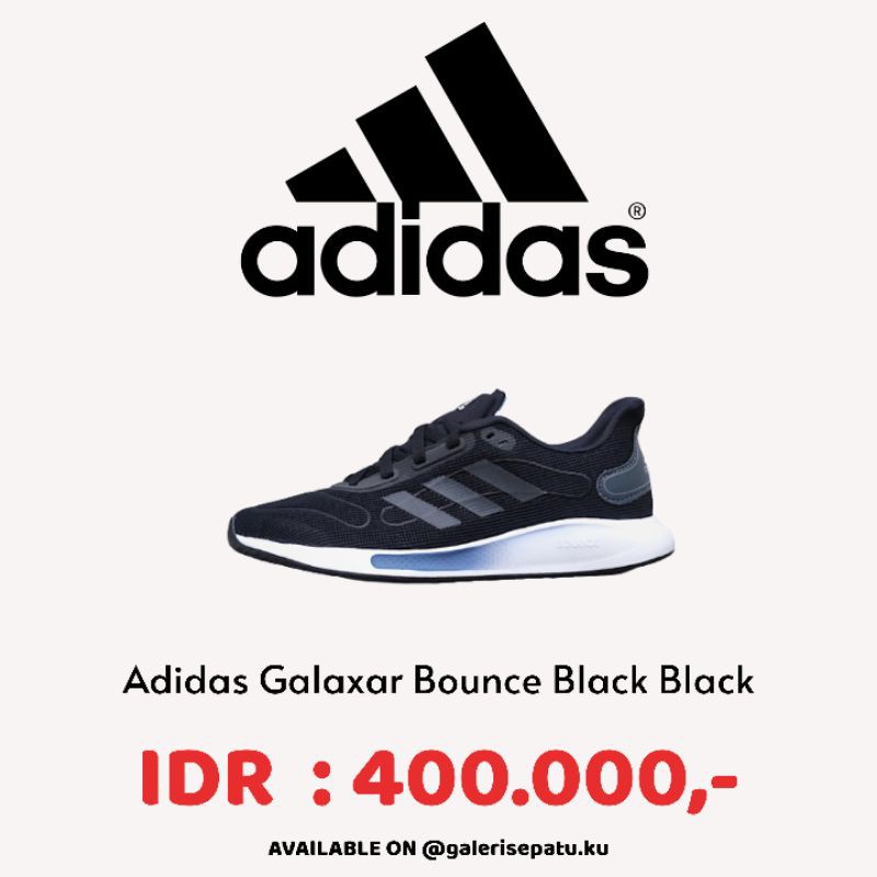 PROMO - Sepatu Adidas Galaxar Bounce Black
