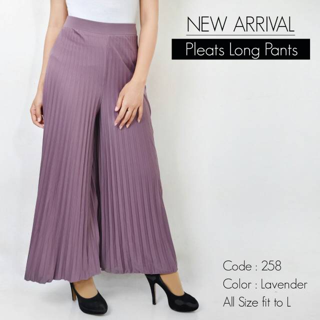 KULOT PLISKET CELANA PLISKET 258.A PLEATS PANT KULOT PRISKET KULOT PANJANG PLISKET REMPEL FLOWY