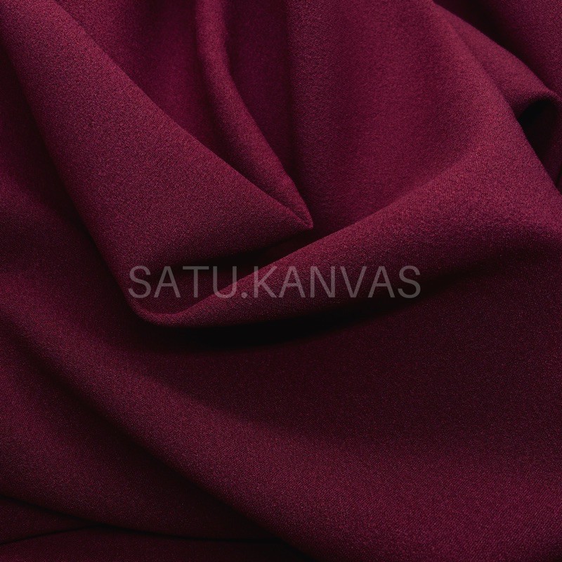 Kain DIAMOND CREPE / DIAMOND GEORGETTE murah-Maroon