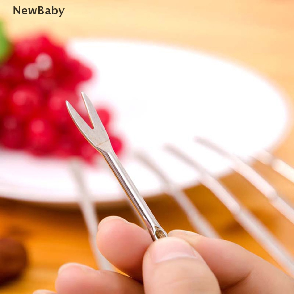 NewBaby 4pcs Stainless Steel Lobster Crab Needle Walnut Needle Fruit Fork Seafood Tools ID