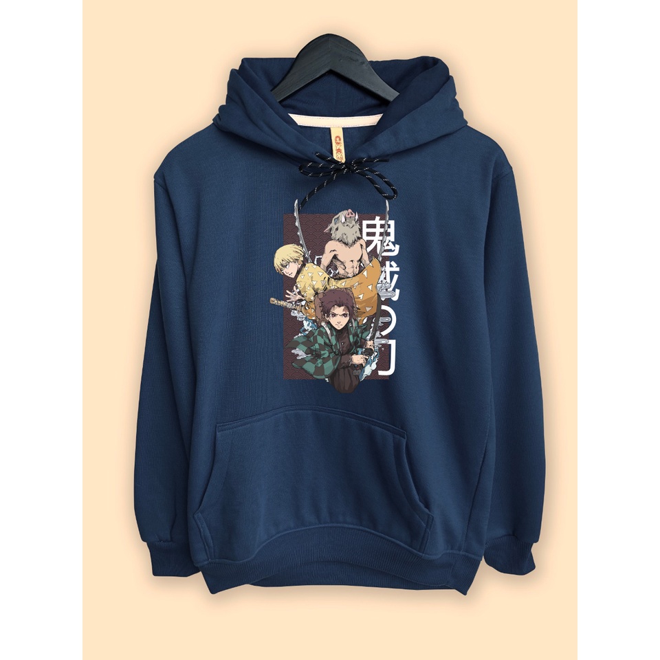 Jaket Hoodie Anime demon slayer tanjiro zenitsu inosuke
