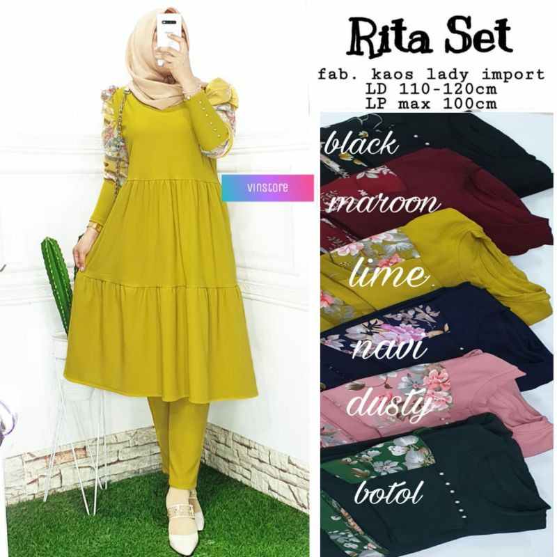 RITA SET || KAOS LADY IMPORT BY VINSTORE