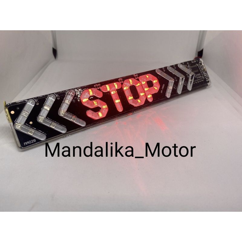 Lampu LED Stop Logo STOP LED Lampu Variasi Stop Sen Senja 1Set DC 12Volt Universal Waterproof