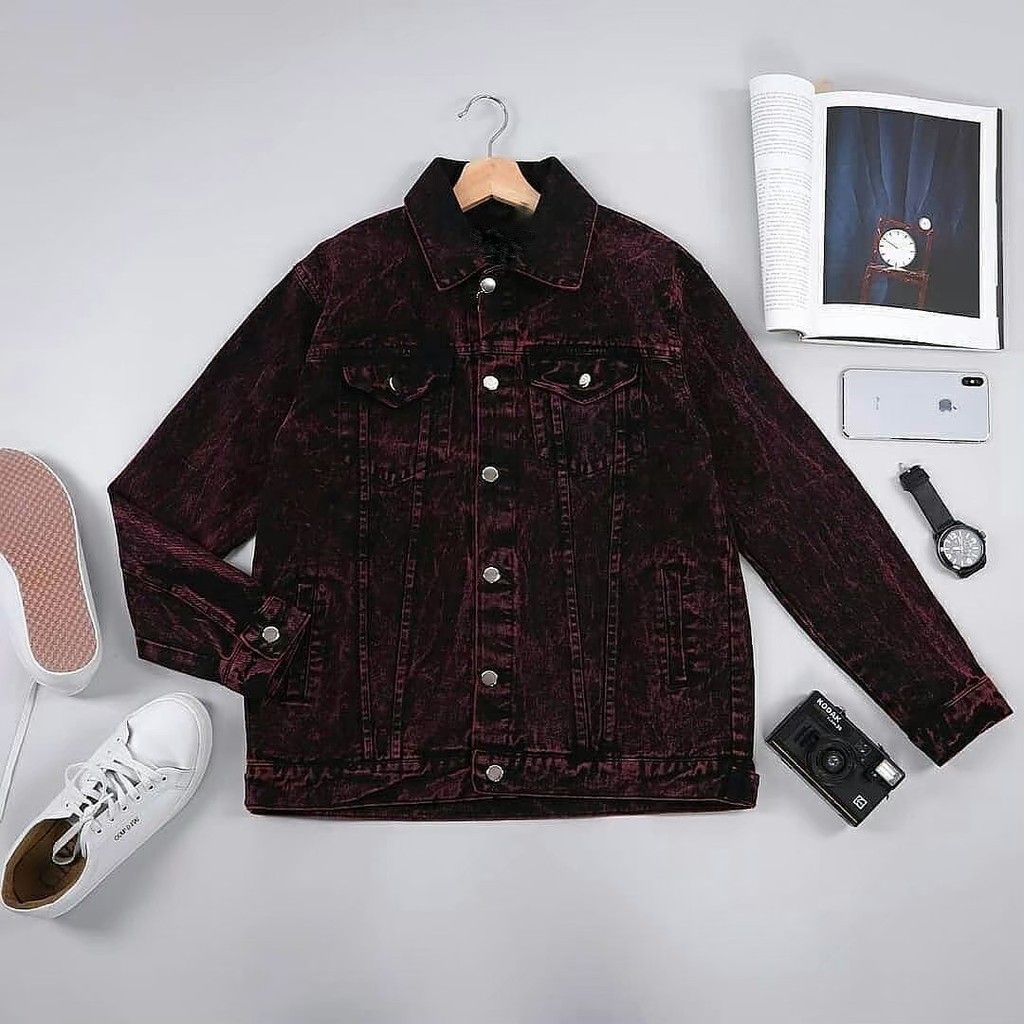 Jaket Jeans Denim Printing / Jaket Jeans Denim Pria /Jaket Jeans Denim Printing Bergambar