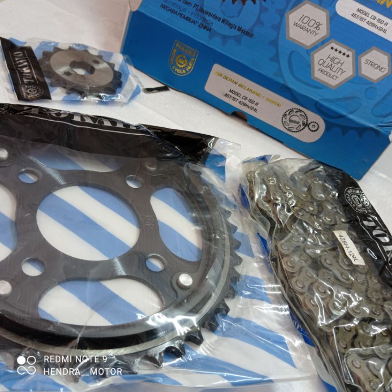 GEAR SET CB150R CHAIN KIT CB 150R GIR SET GEAR PAKET CB 150 R TOKAIDO